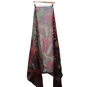 Maison Lorenz Bach Butterfly Sheer 100% Seta Silk Rainbow Scarf